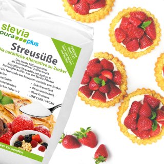 Stevia Kristalline Streuse | Zuckerersatz | Streuse mit Erythrit und Stevia | 1kg