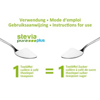 Stevia Kristalline Streuse | Zuckerersatz | Streuse mit Erythrit und Stevia | 1kg