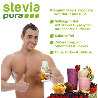 Stevia Flssigse | Stevia flssig Extrakt | Stevia Drops | 3x150ml