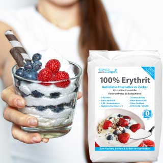 Erythrit | Erythritol Vegan | Kalorienfrei | Natrlicher Zuckerersatz | 1 kg