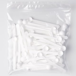 50 Colheres Medidoras 0.10ml - Plástico - Branco