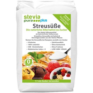 Disperser la douceur steviapuraPlus | le substitut de sucre à l&#39;érythritol et à la stévia - 1000g