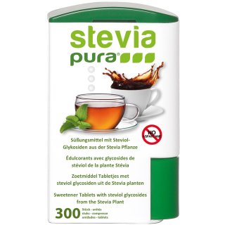 12x300 onglets Stevia | Comprimés de stévia dans le distributeur Pack d&#39;alimentation