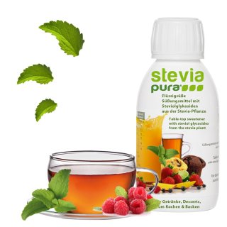 Stevia vloeibare zoetheid | Stevia-vloeistof | Vloeibare tafel zoetheid 6 x 150 ml