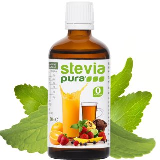 Stevia Dolcificante Liquido | Estratto Stevia di Liquido | Gocce di Stevia | 12x50ml