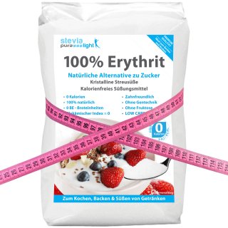 Erythrit | Natrlicher kalorienfreier Zuckerersatz | 10x1 kg
